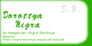 dorottya migra business card